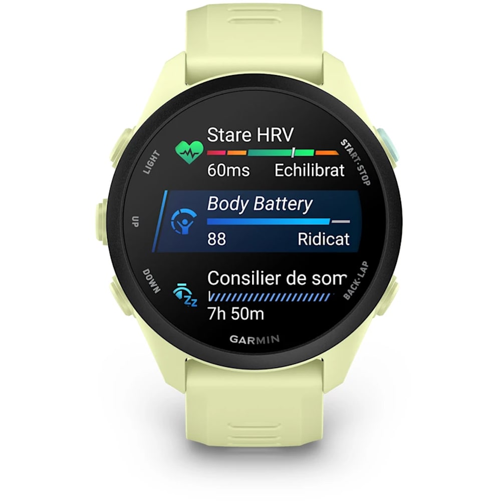 Smartwatch GARMIN Forerunner 70, 43mm, GPS, AMOLED, Android/iOS, silicon, Citrone