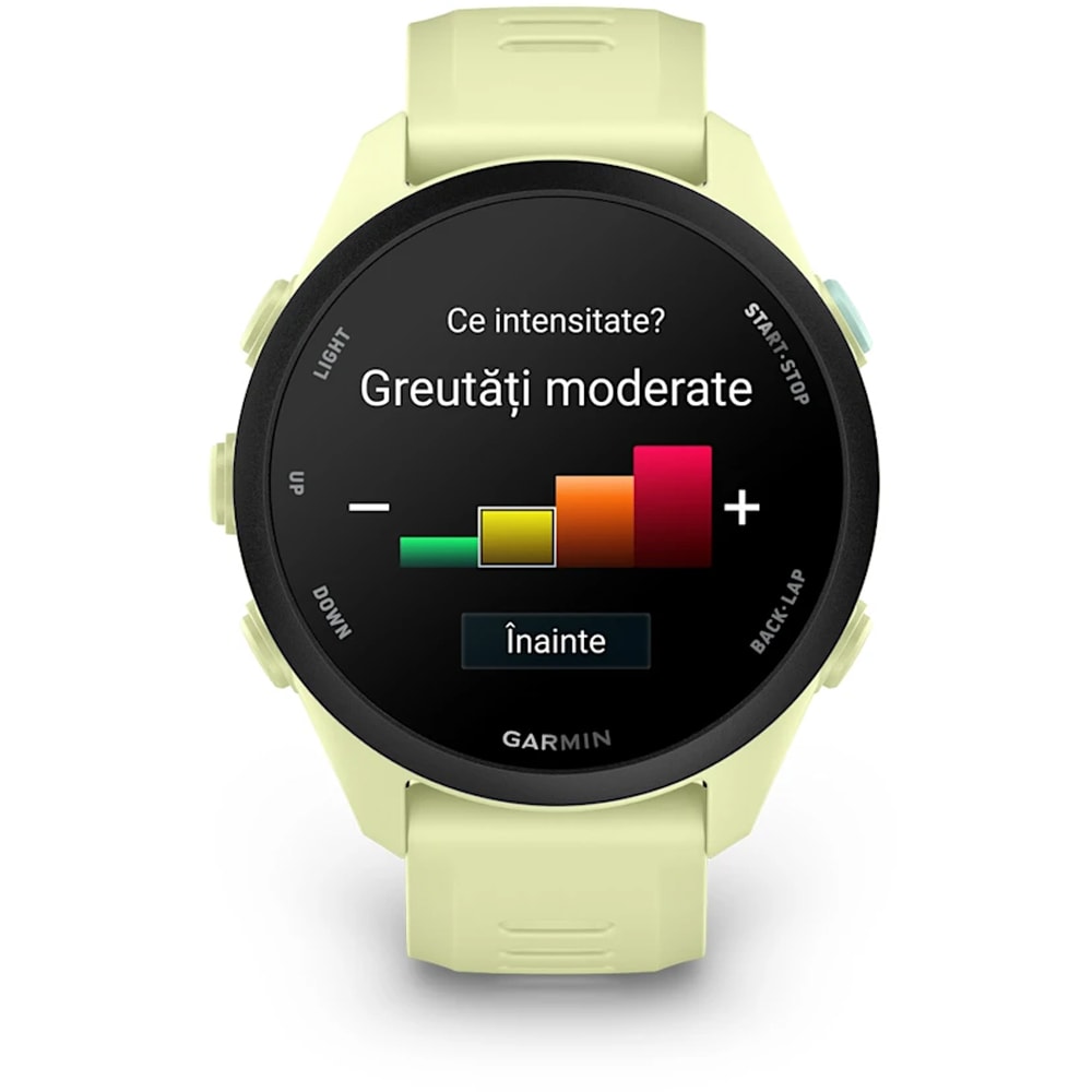 Smartwatch GARMIN Forerunner 70, 43mm, GPS, AMOLED, Android/iOS, silicon, Citrone