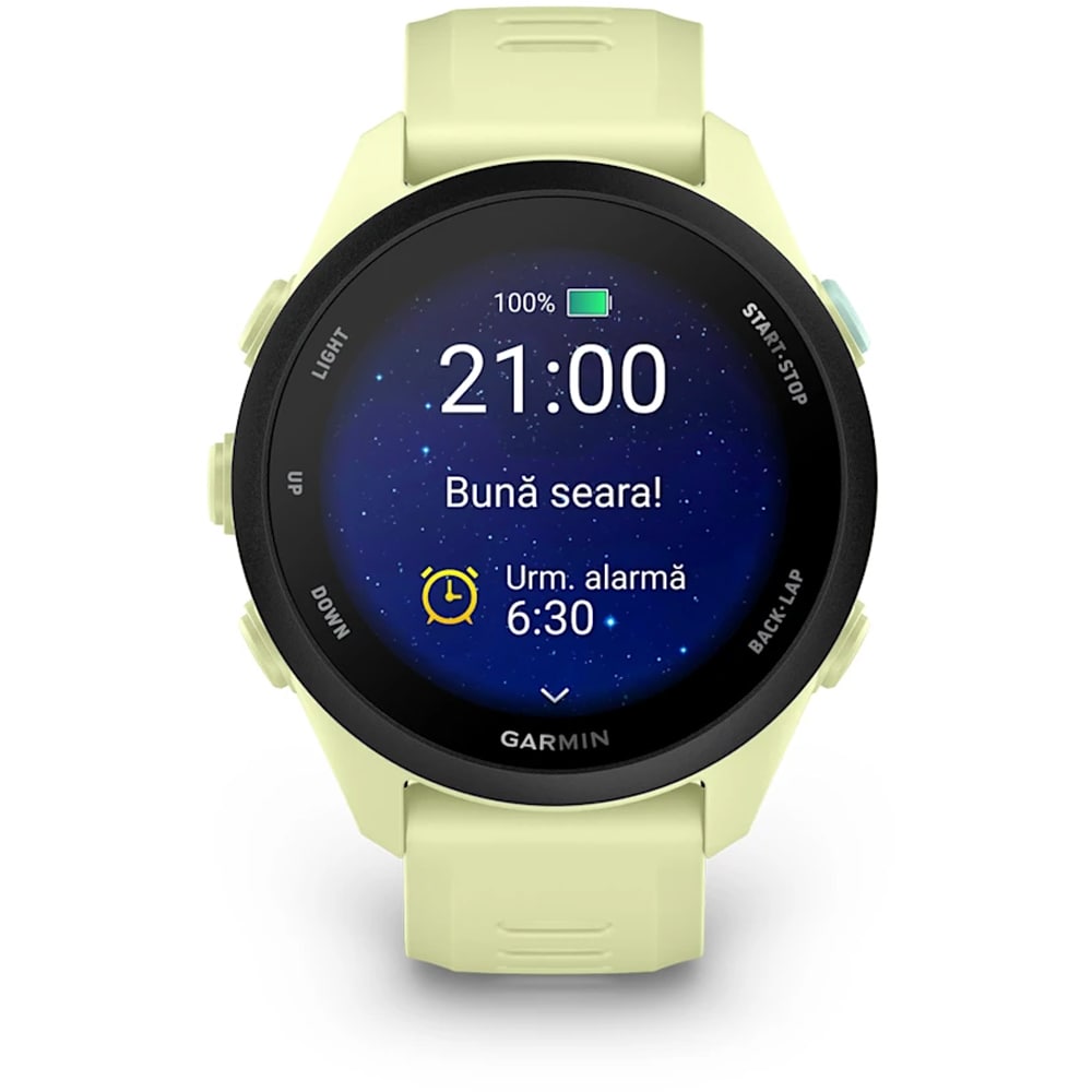 Smartwatch GARMIN Forerunner 70, 43mm, GPS, AMOLED, Android/iOS, silicon, Citrone