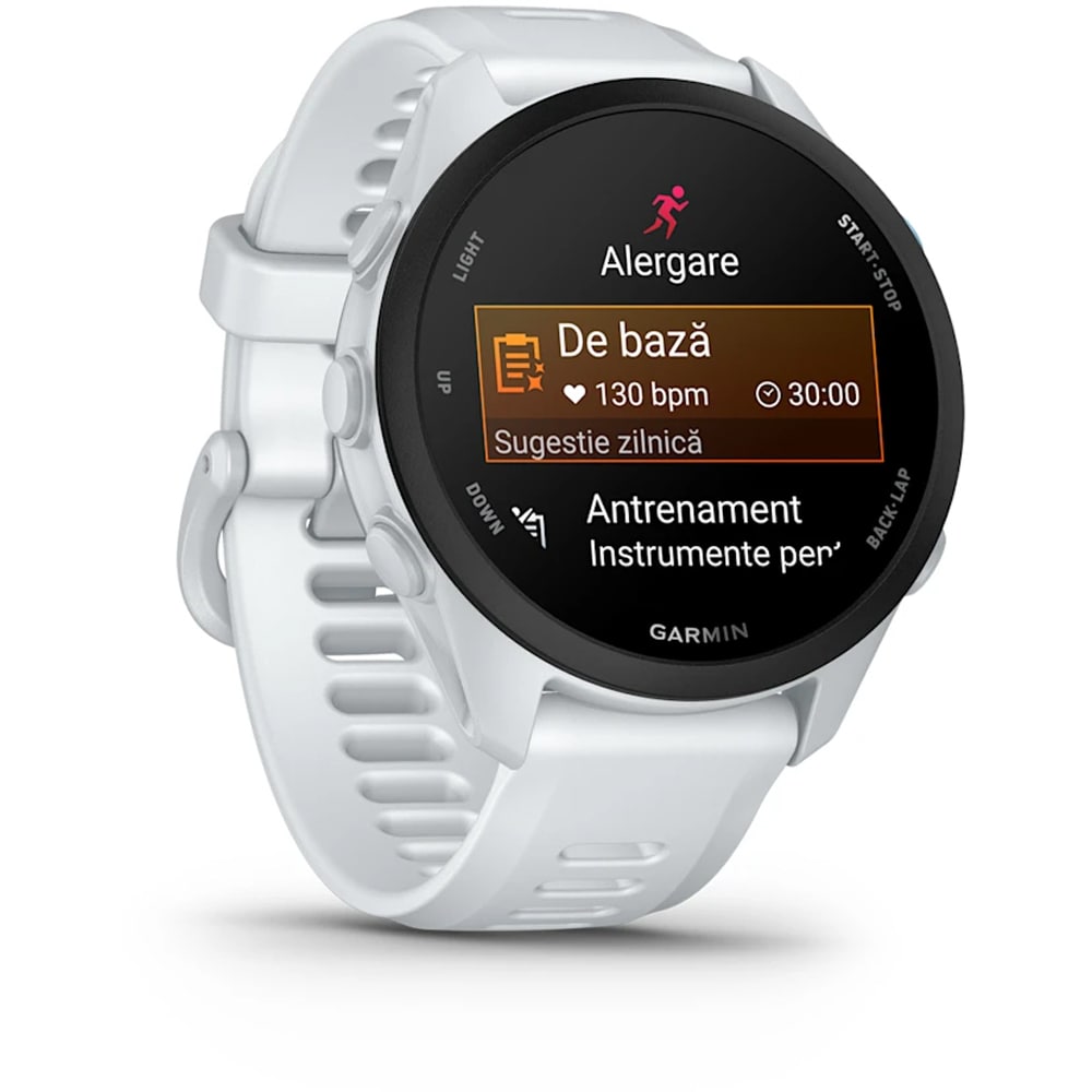 Smartwatch GARMIN Forerunner 70, 43mm, GPS, AMOLED, Android/iOS, silicon, Whitestone