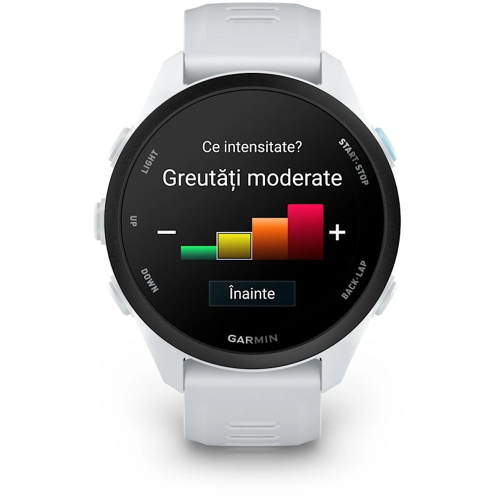 Smartwatch GARMIN Forerunner 70, 43mm, GPS, AMOLED, Android/iOS, silicon, Whitestone
