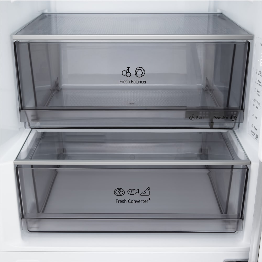 Combina frigorifica LG GBBS322APY, No Frost, 375 l, H 203 cm, Clasa A, ThinQ, argintiu