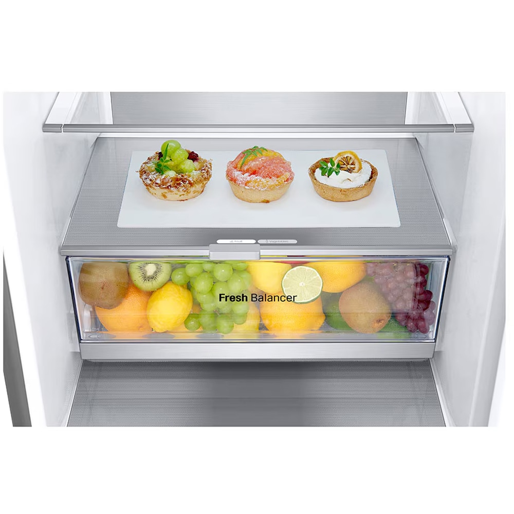 Combina frigorifica LG GBBS727CPY, No Frost, 375 l, H 203 cm, Clasa C, ThinQ, argintiu