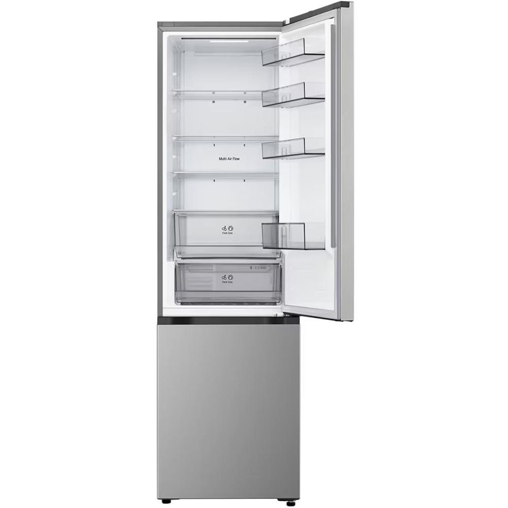 Combina frigorifica LG GBBSJ21DPY, No Frost, 375 l, H 203 cm, Clasa D, ThinQ, argintiu