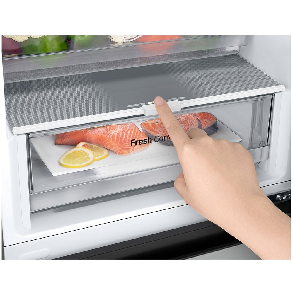 Combina frigorifica LG GBV3100APY, No Frost, 344 l, H 186 cm, Clasa A, argintiu