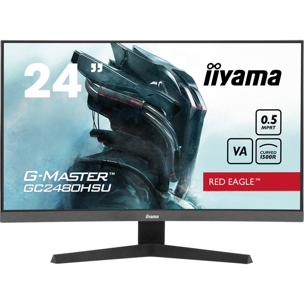 Monitor Gaming curbat LED VA IIYAMA G-Master GC2480HSU-B1, 23.6", Full HD, 180Hz, FreeSync Premium, negru