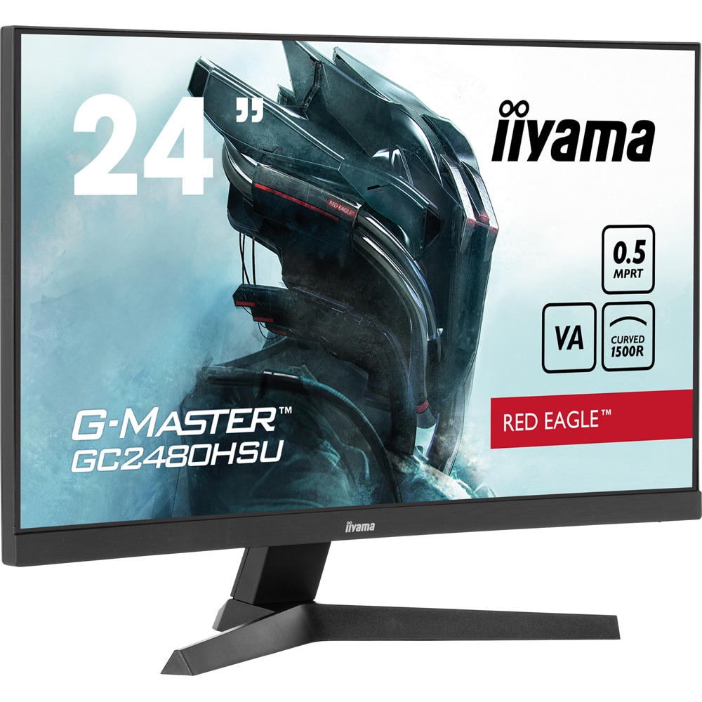Monitor Gaming curbat LED VA IIYAMA G-Master GC2480HSU-B1, 23.6", Full HD, 180Hz, FreeSync Premium, negru
