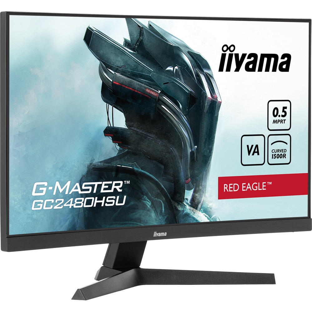 Monitor Gaming curbat LED VA IIYAMA G-Master GC2480HSU-B1, 23.6", Full HD, 180Hz, FreeSync Premium, negru