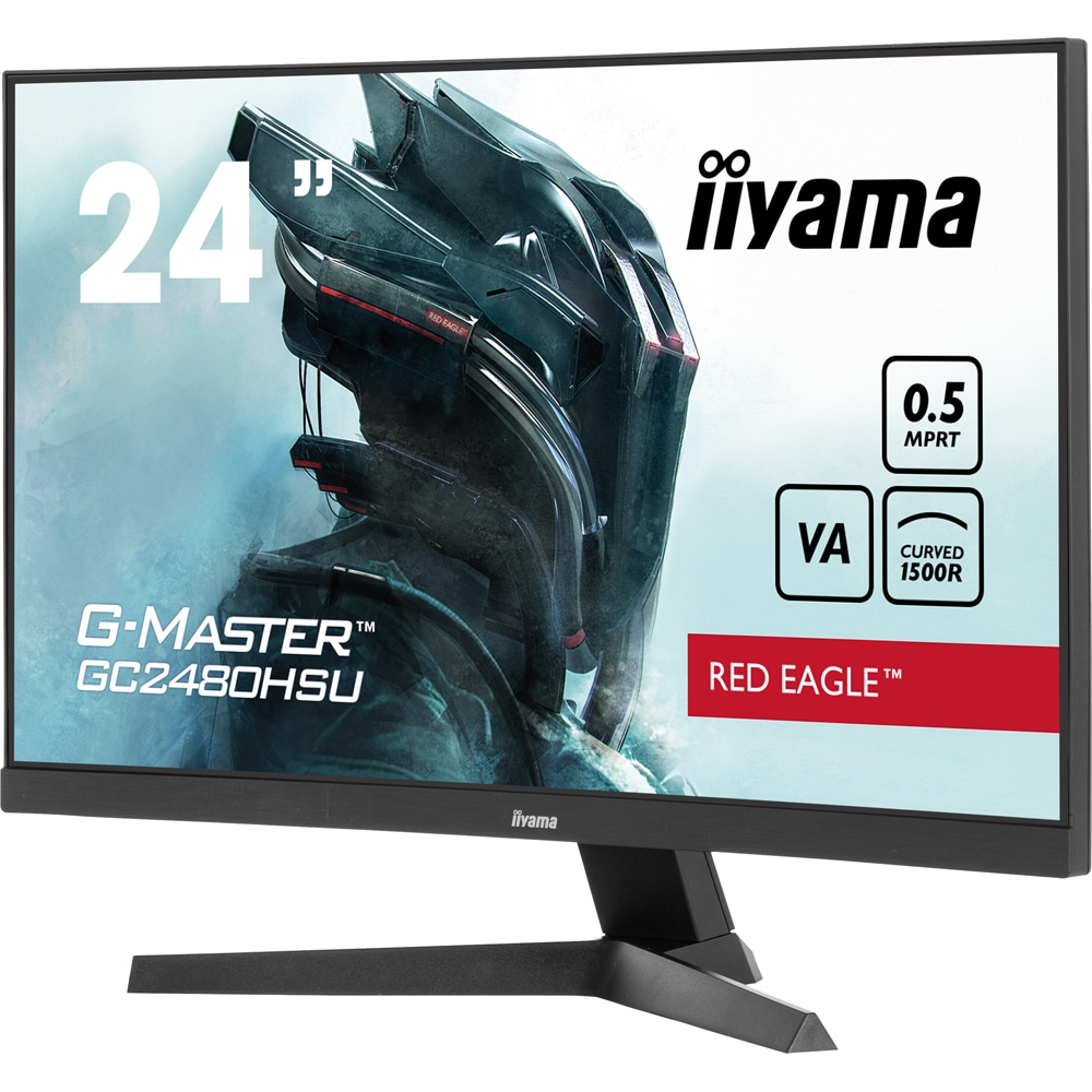 Monitor Gaming curbat LED VA IIYAMA G-Master GC2480HSU-B1, 23.6", Full HD, 180Hz, FreeSync Premium, negru