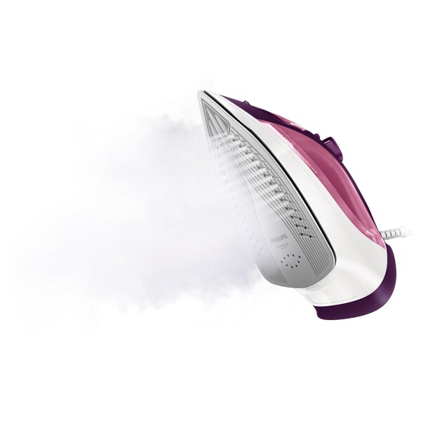 Fier de calcat PHILIPS SmoothCare GC3581/30, 2400W, 170g/min, 400ml, talpa SteamGlide, mov-alb
