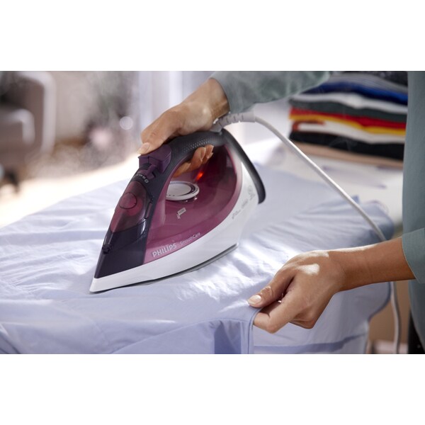 Fier de calcat PHILIPS SmoothCare GC3581/30, 2400W, 170g/min, 400ml, talpa SteamGlide, mov-alb