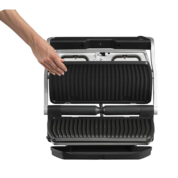Gratar electric TEFAL OptiGrill+ XL GC722D34, 2000W, 9 programe automate, argintiu-negru 