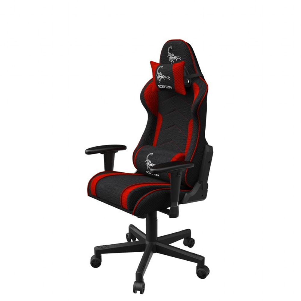 Scaun Gaming GEMBIRD Scorpion, negru-rosu