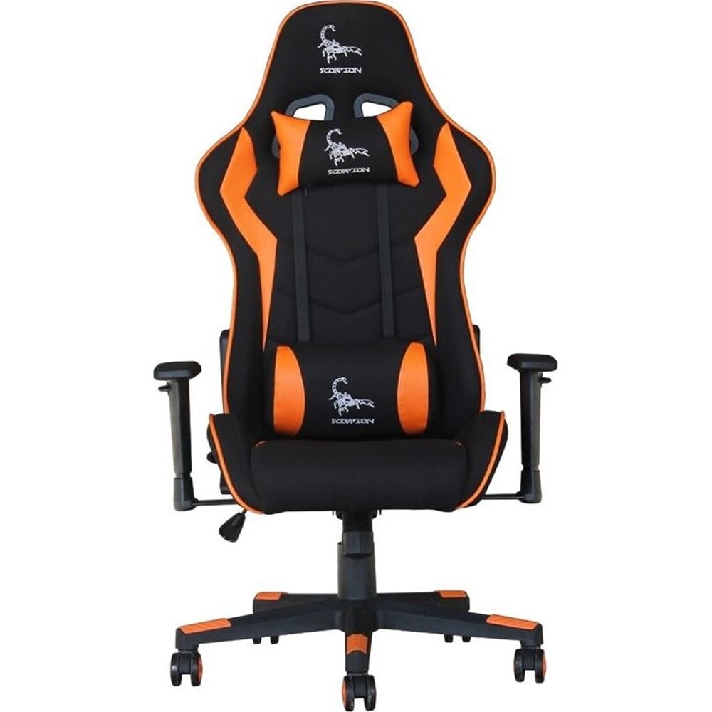 Scaun Gaming GEMBIRD Scorpion, negru-portocaliu