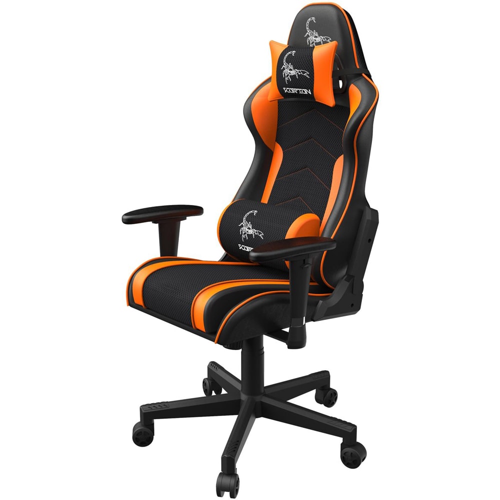 Scaun Gaming GEMBIRD Scorpion, negru-portocaliu