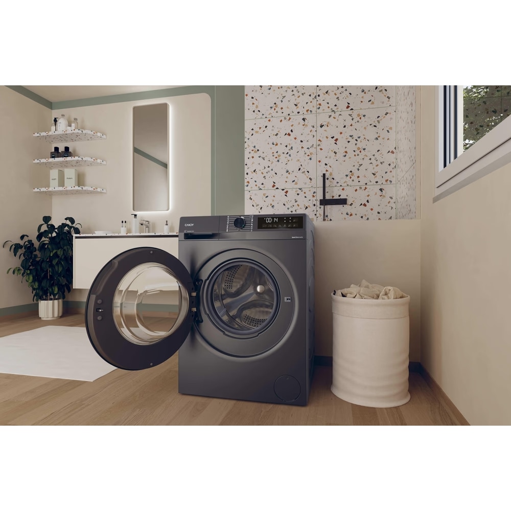 Masina de spalat rufe frontala CANDY GD 49B8G-S, Steam, 9 kg, 1400rpm, Clasa A, antracit