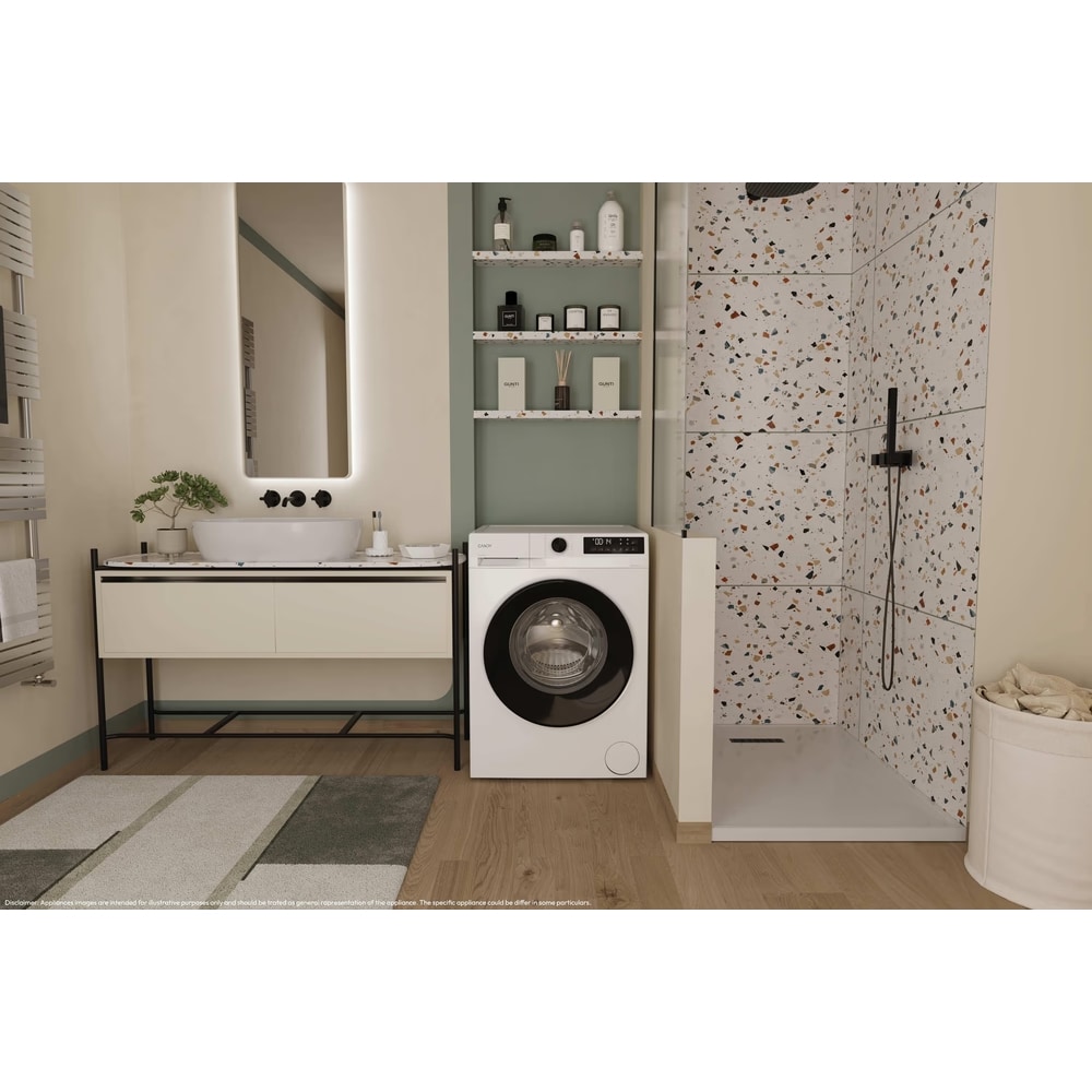Masina de spalat rufe frontala CANDY GD 49B8-S, ProActive Wash, 9 kg, 1400rpm, Clasa A, alb