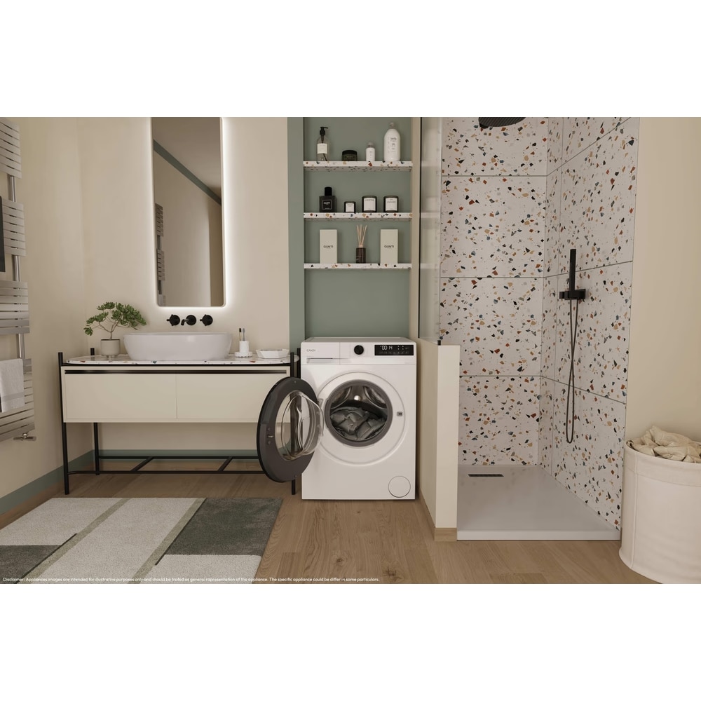 Masina de spalat rufe frontala CANDY GD 49B8-S, ProActive Wash, 9 kg, 1400rpm, Clasa A, alb