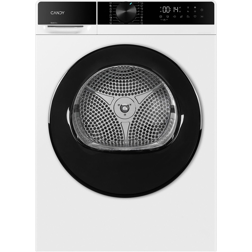 Uscator de rufe CANDY GD 8N1BC-S, Pompa de caldura, 8 kg, 16 programe, Clasa E, alb