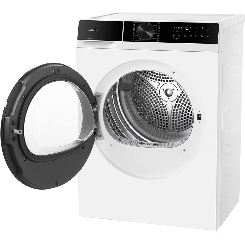 Uscator de rufe CANDY GD 8N1BC-S, Pompa de caldura, 8 kg, 16 programe, Clasa E, alb