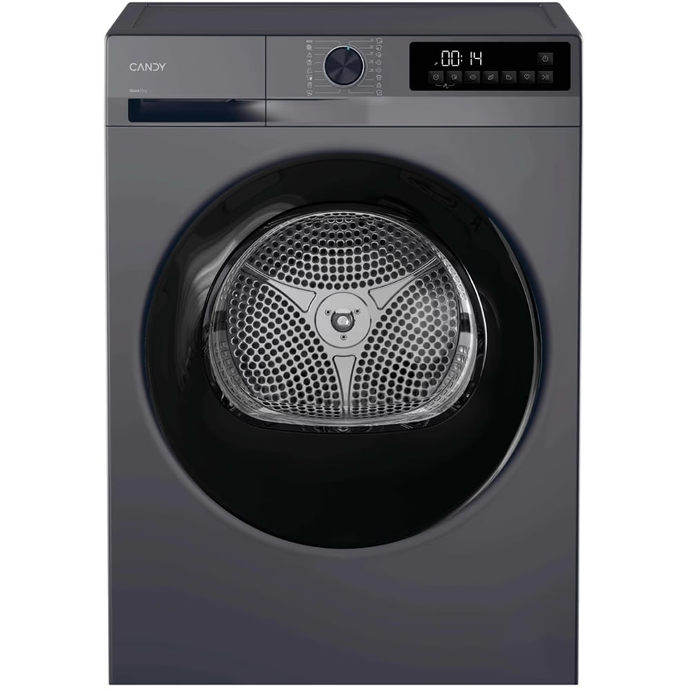 Uscator de rufe CANDY GD 9N2BR-S, Pompa de caldura, 9 kg, 16 programe, Clasa D, antracit