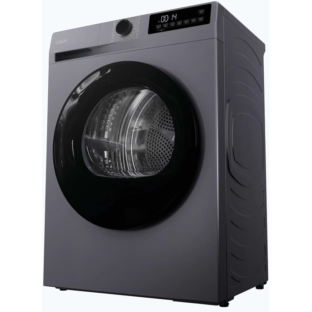 Uscator de rufe CANDY GD 9N2BR-S, Pompa de caldura, 9 kg, 16 programe, Clasa D, antracit