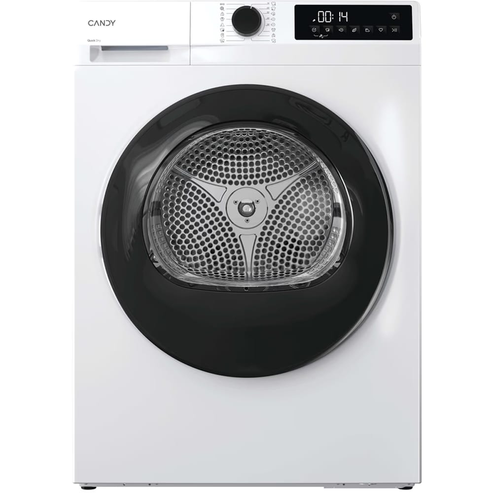Uscator de rufe CANDY GD 9N2B-S, Pompa de caldura, 9 kg, 16 programe, Clasa D, alb