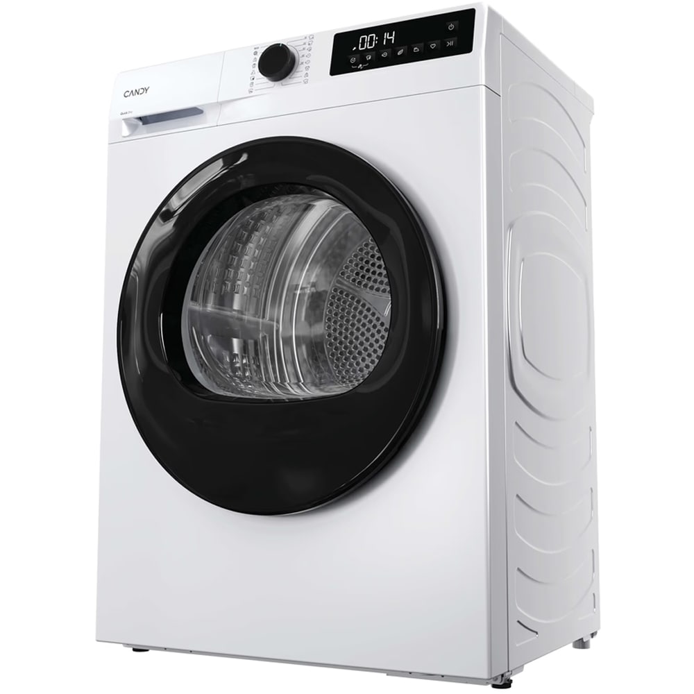 Uscator de rufe CANDY GD 9N2B-S, Pompa de caldura, 9 kg, 16 programe, Clasa D, alb