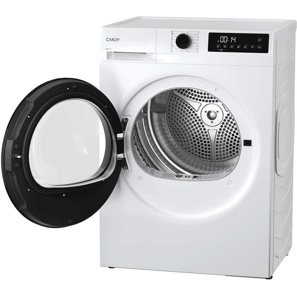 Uscator de rufe CANDY GD 9N2B-S, Pompa de caldura, 9 kg, 16 programe, Clasa D, alb