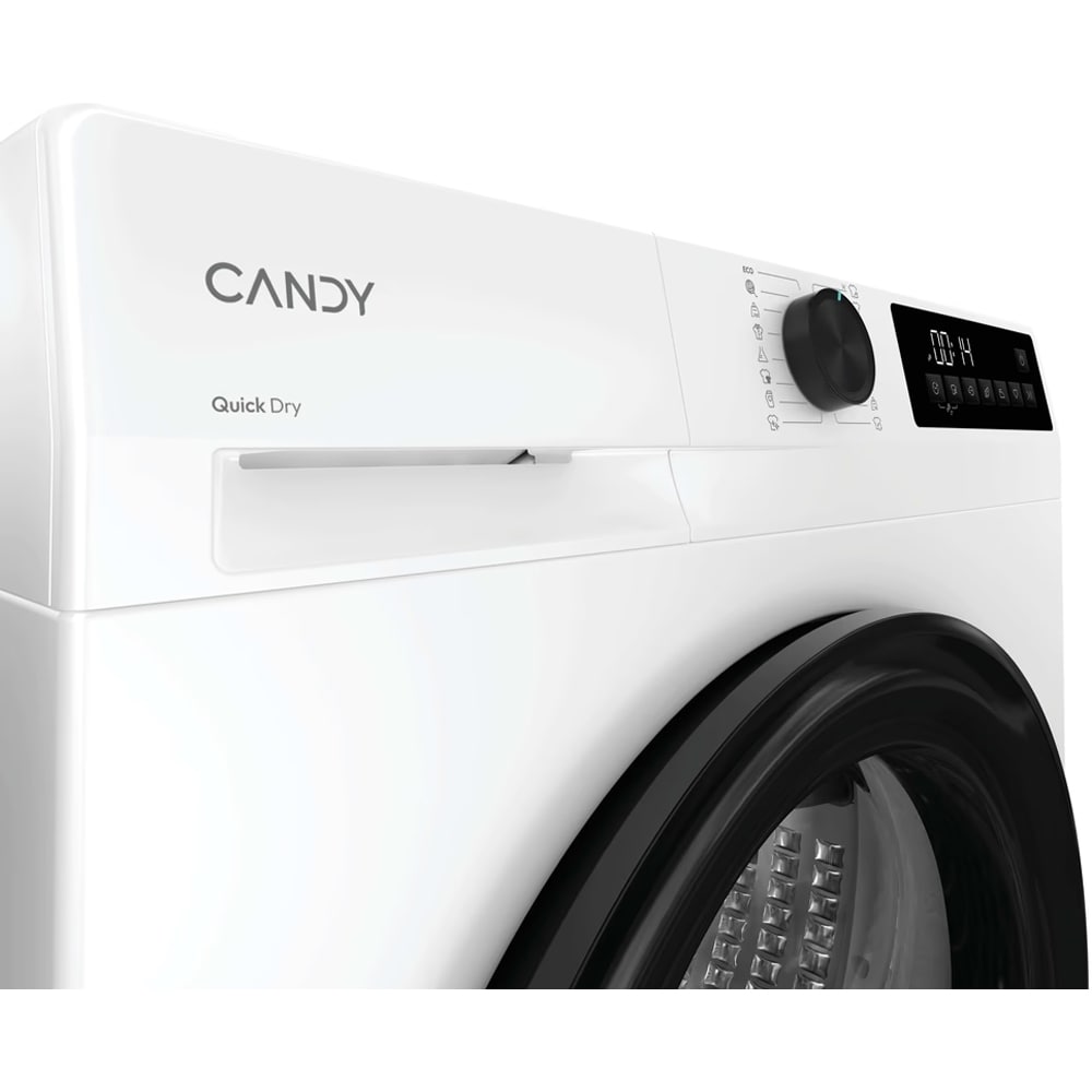 Uscator de rufe CANDY GD 9N2B-S, Pompa de caldura, 9 kg, 16 programe, Clasa D, alb