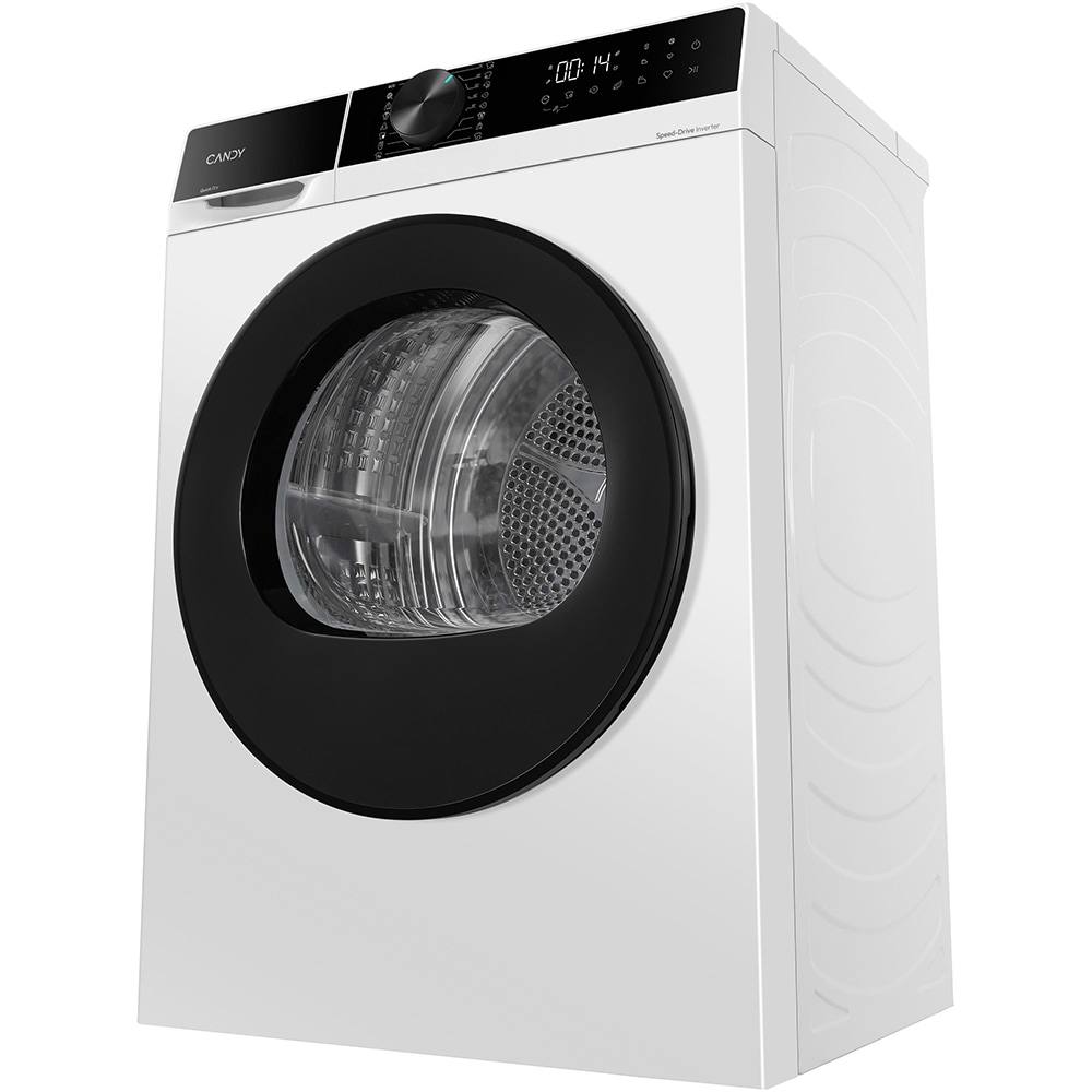 Uscator de rufe CANDY GD 9N3BC-S, Pompa de caldura, 9 kg, 16 programe, Clasa C, alb