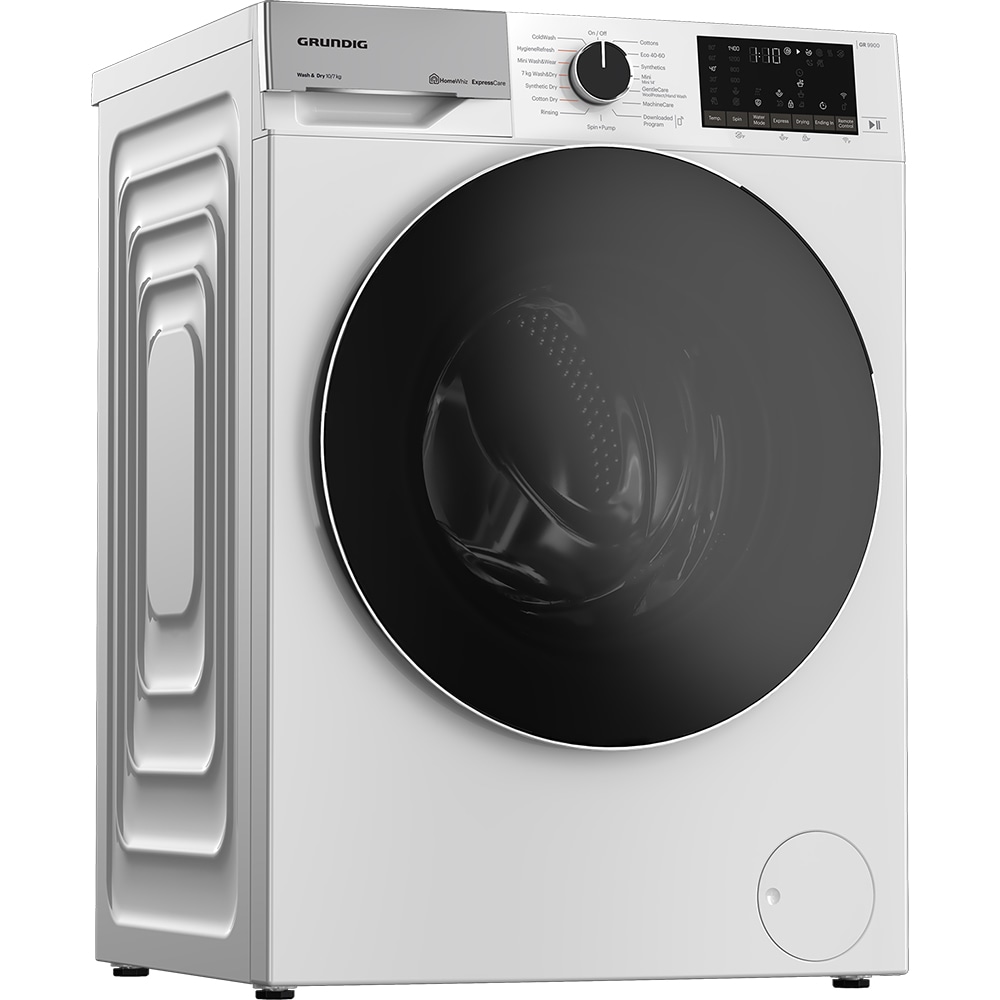 Masina de spalat rufe frontala cu uscator GRUNDIG GD9P810447W ES, SteamAssist, 10/7 kg, 1400rpm, Clasa A/D, Wi-Fi, alb