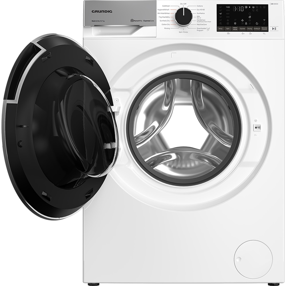 Masina de spalat rufe frontala cu uscator GRUNDIG GD9P810447W ES, SteamAssist, 10/7 kg, 1400rpm, Clasa A/D, Wi-Fi, alb