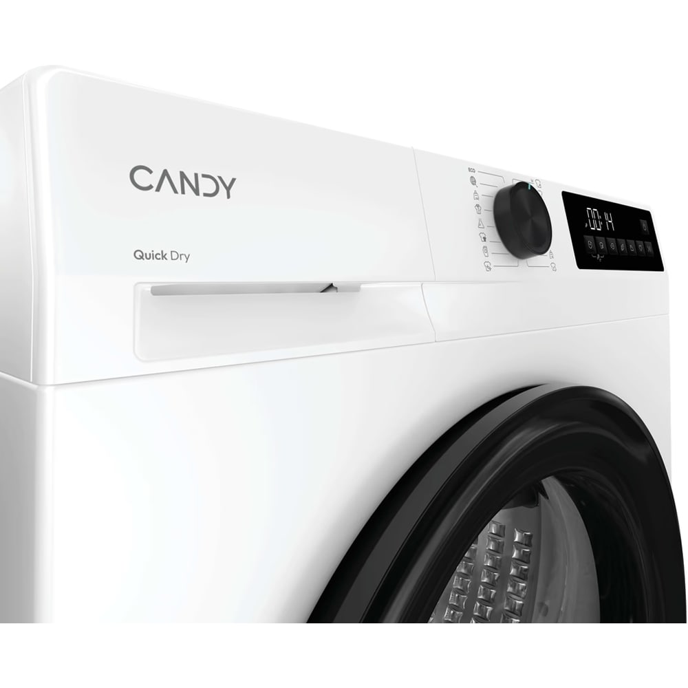 Uscator de rufe CANDY GDL 8N2B-S, Pompa de caldura, 16 programe, Clasa D, alb