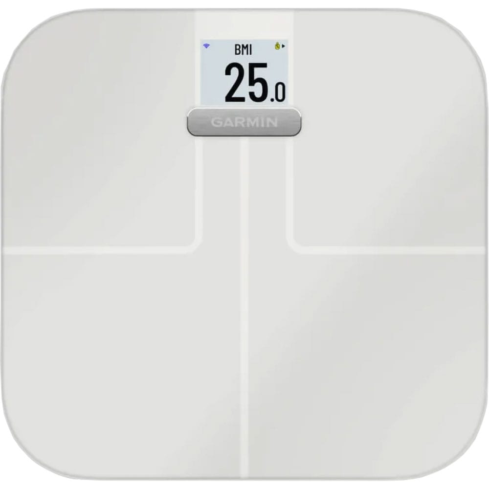 Cantar corporal Smart GARMIN Index S2, 180 kg, Wi-Fi, sticla securizata, alb