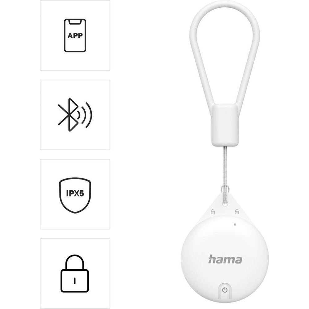 Key finder HAMA 185815, Bluetooth, compatibil Apple, alb