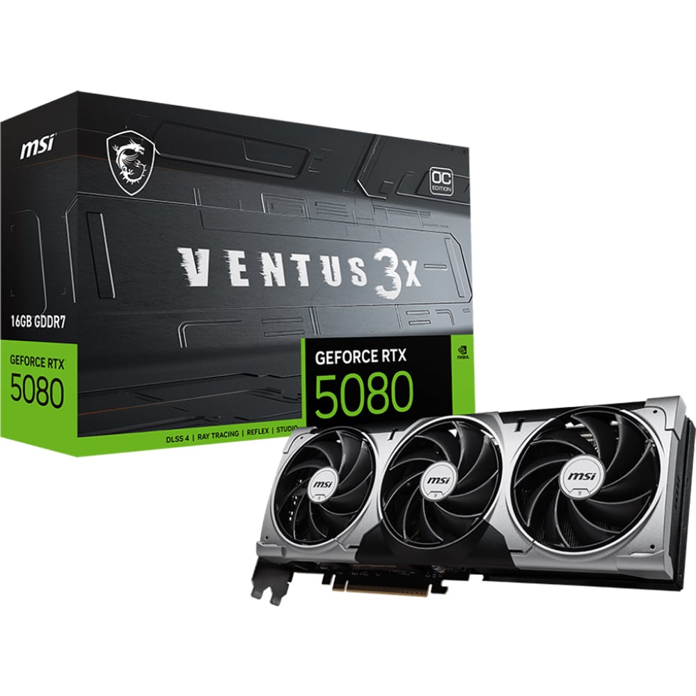 Placa video MSI GeForce RTX 5080 16G VENTUS 3X OC PLUS, 16GB GDDR7, 256bit, DLSS 4
