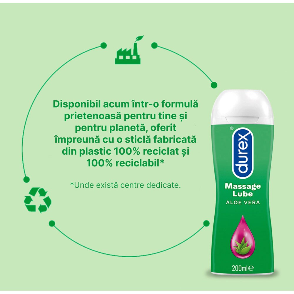 Lubrifiant DUREX Play Massage 2 in 1 Aloe Vera, 200ml