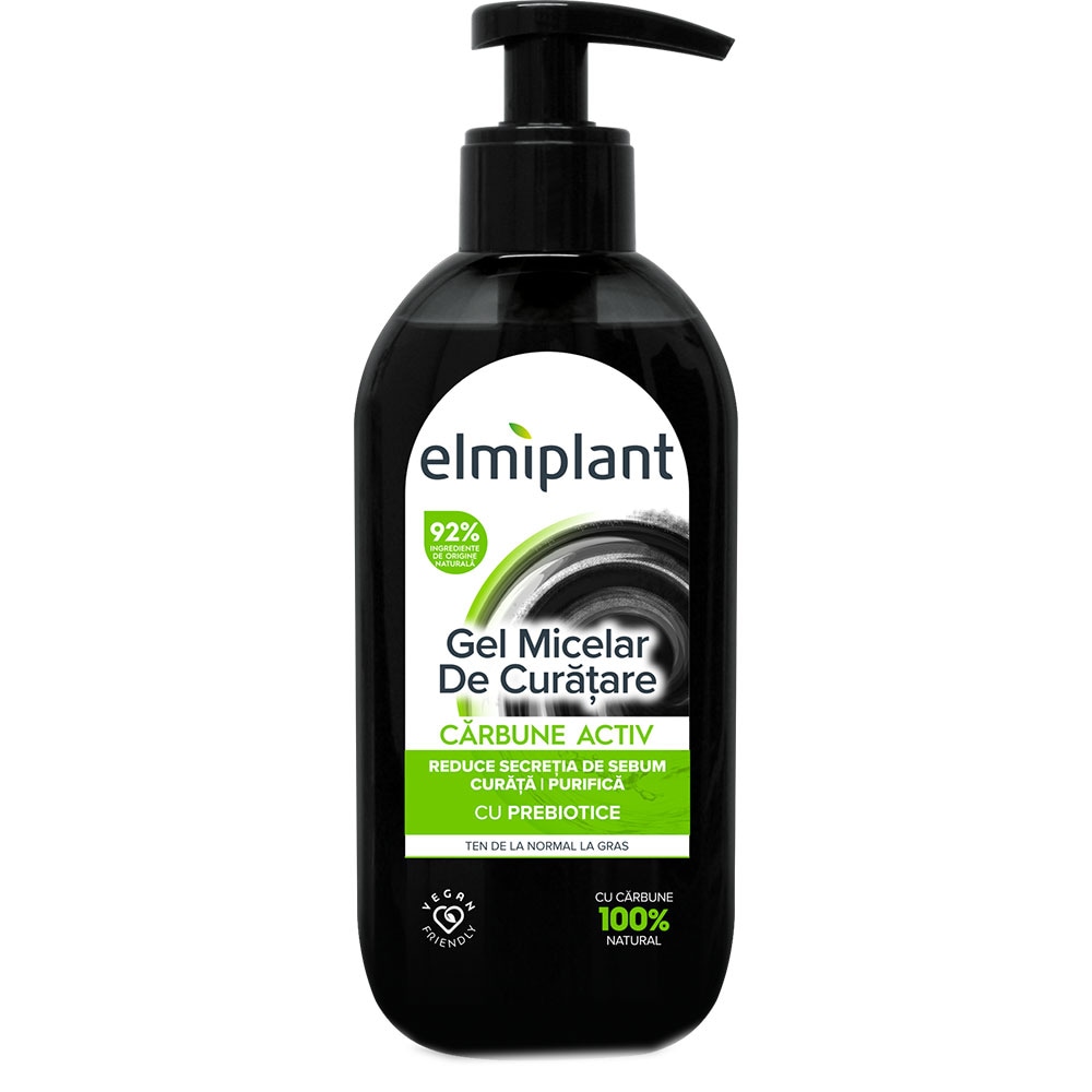 Gel micelar de curatare ELMIPLANT Detox, ten normal-gras, 200ml