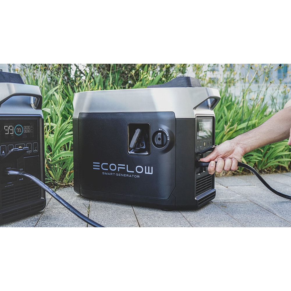 Generator electric ECOFLOW Smart Dual, 1800W, 4 timpi, benzina, gpl, autonomie 3.5 ore
