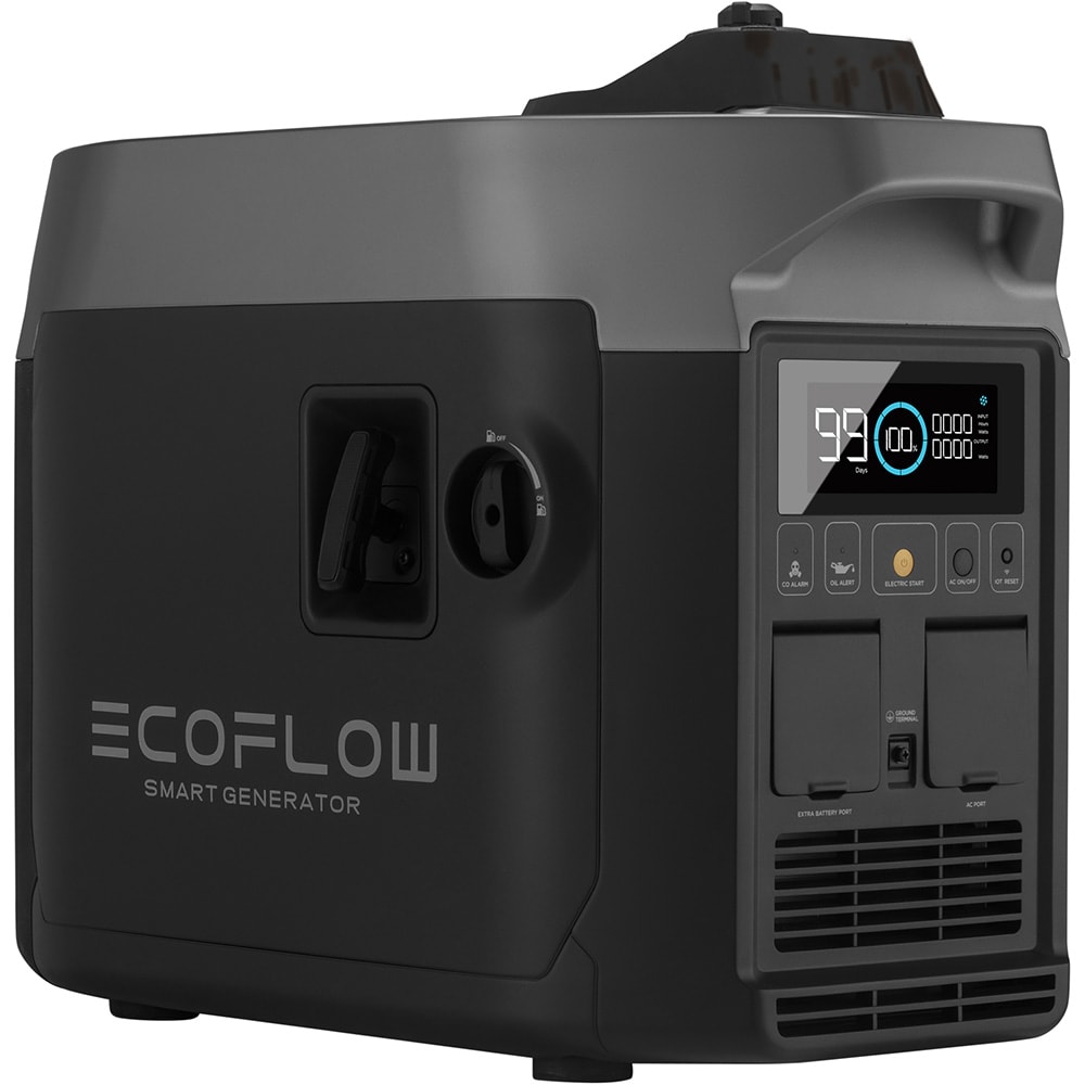 Generator electric ECOFLOW Smart Dual, 1800W, 4 timpi, benzina, gpl, autonomie 3.5 ore