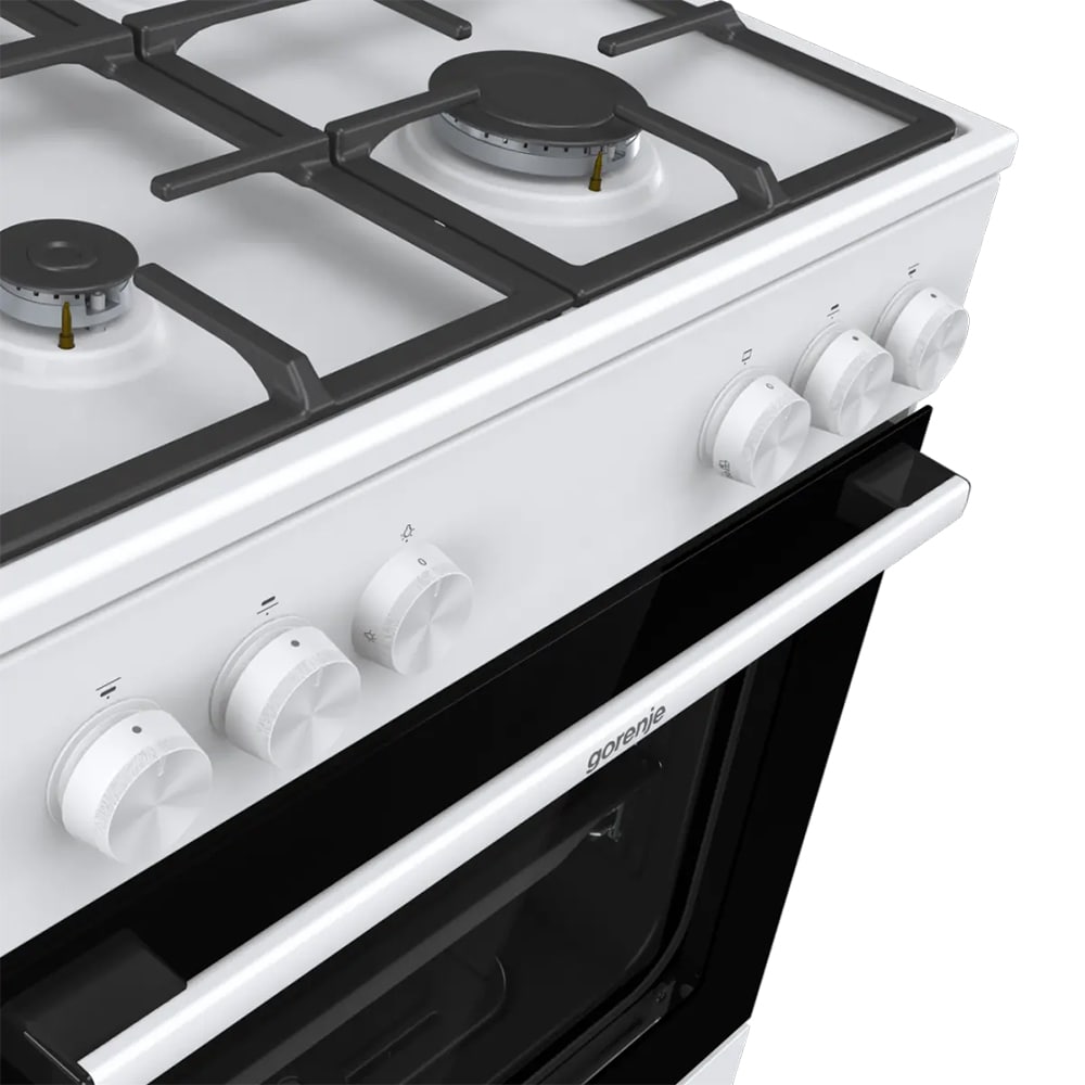 Aragaz GORENJE GG6A10WFFM, 4 arzatoare, Gaz, L 60 cm, alb