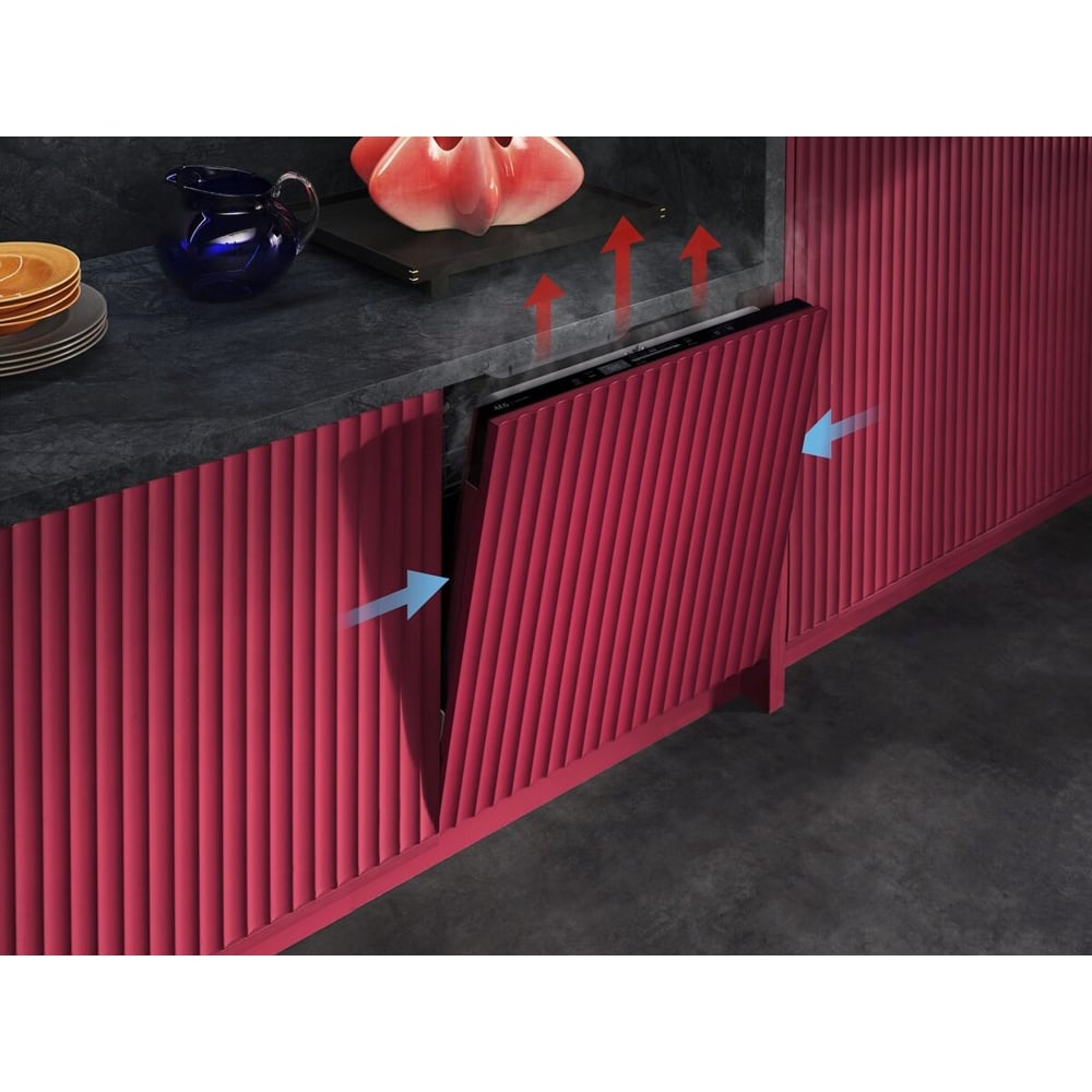 Masina de spalat vase incorporabila AEG NG92IA20TK, AirDry, 13 seturi, 8 programe, 60 cm, Clasa D, panou comanda negru