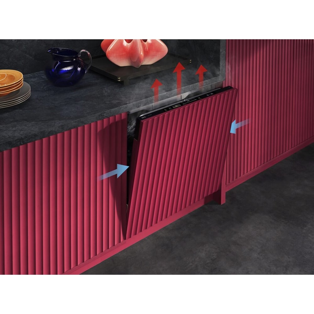 Masina de spalat vase incorporabila AEG GI7210B2SN, AirDry, 13 seturi, 8 programe, 60 cm, Clasa B, panou comanda negru