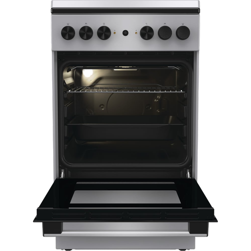 Aragaz GORENJE GK5A12SG, 4 arzatoare, Gaz + Electric, L 50 cm, gri