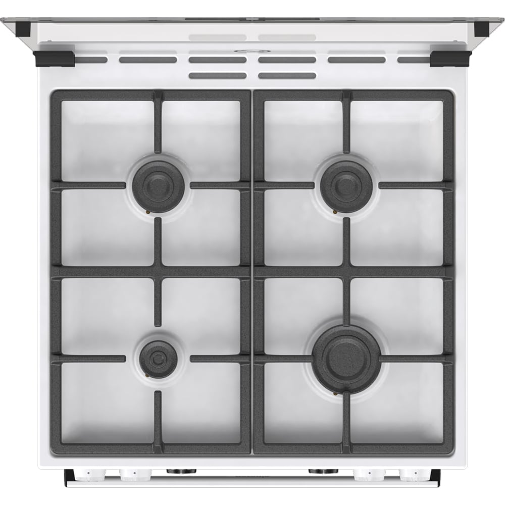 Aragaz GORENJE GKS6C70WF, 4 arzatoare, Gaz + Electric, L 60 cm, alb