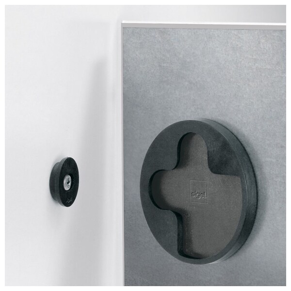 Tabla magnetica-sticla artverum® SIGEL GL111, 48 x 48 cm, alb