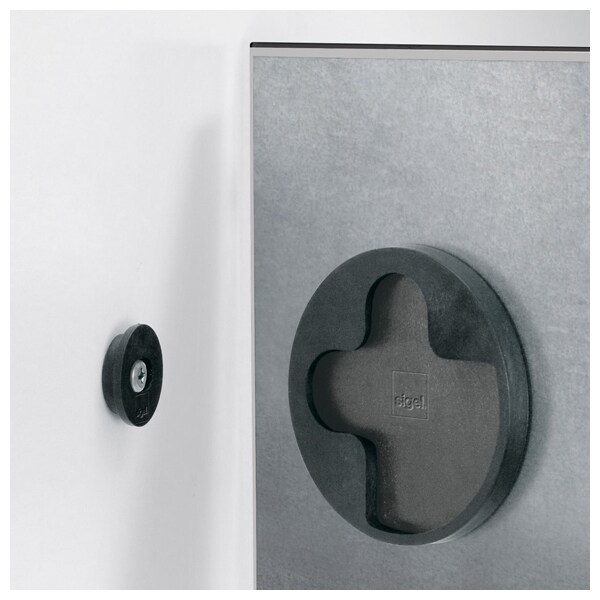 Tabla magnetica-sticla artverum® SIGEL GL145, 91 x 46 cm, negru