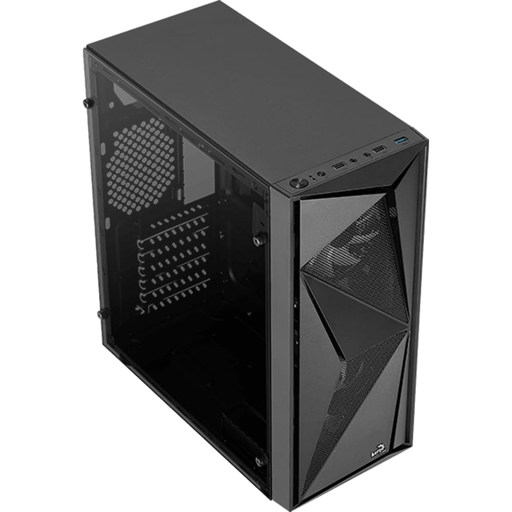 Carcasa AEROCOOL Glider-G, USB 3.0, Fara sursa, Iluminare RGB, negru