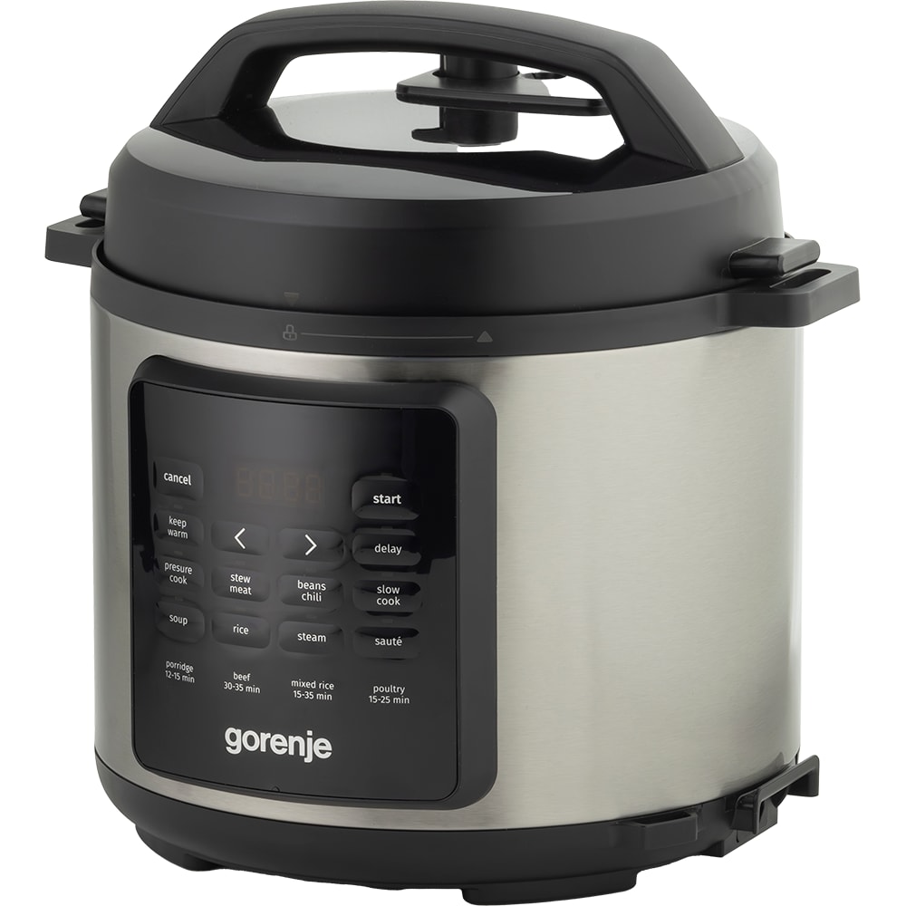 Multicooker GORENJE GMC6SBK, 5.7l, 1000W, 8 programe, argintiu-negru
